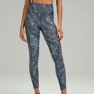 Lululemon Fast and Free Leggings Non-Reflective Nulux Dimensional Icing Blue 4
